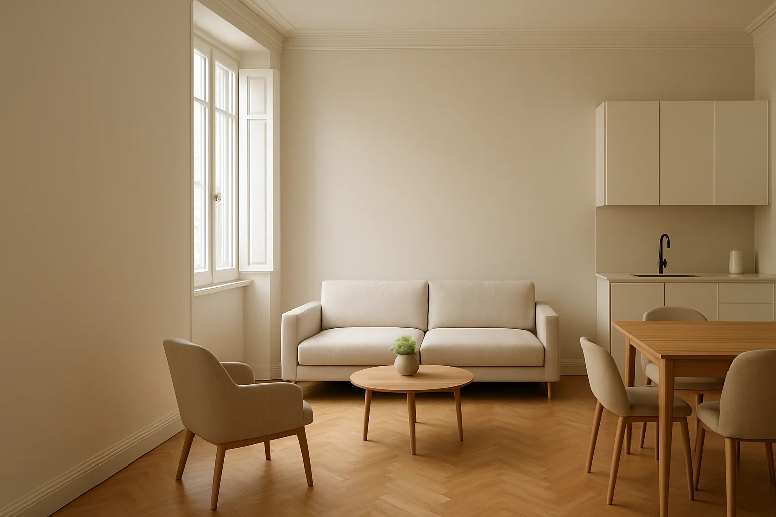 Addetti Premier Maid Services alle pulizie di un appartamento luminoso a Milano